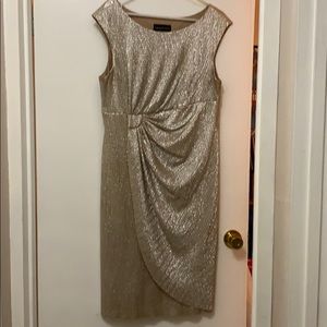 Satin gold dress